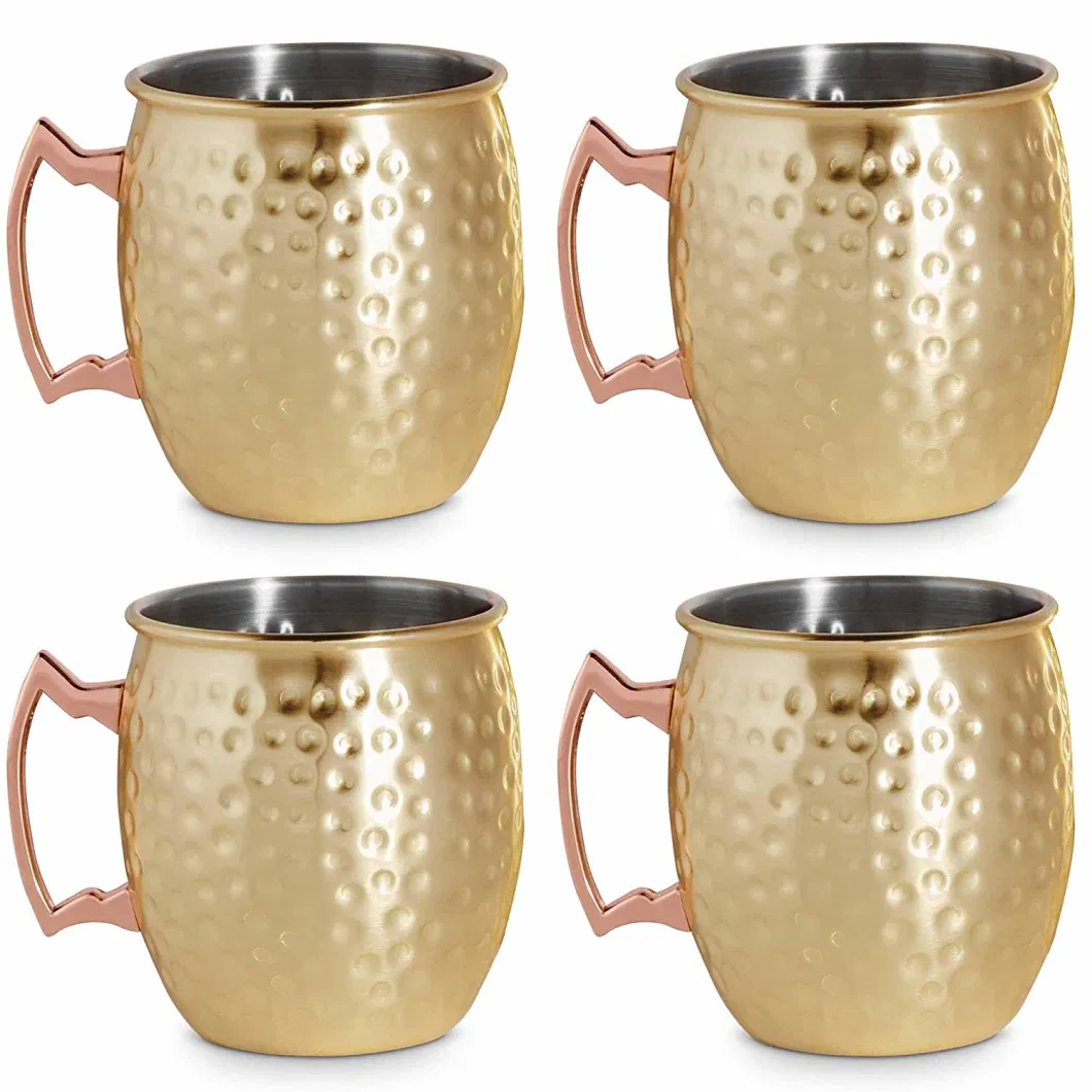 Martini 12 Oz16oz Moscow Mule Stainless Steel Copper Mug with Handle