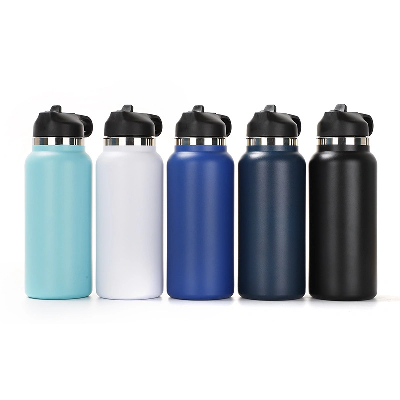 32oz Double Stainless Steel Space Pot Spray Gradient Color Vacuum Insulated Water Bottle Thermoses Flask 304 Thermoses Cup